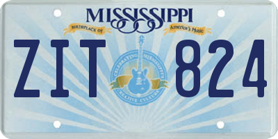 MS license plate ZIT824