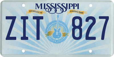 MS license plate ZIT827