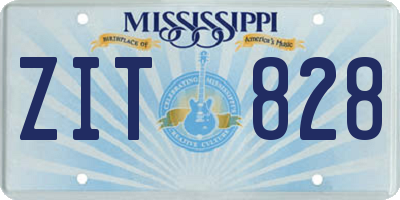 MS license plate ZIT828