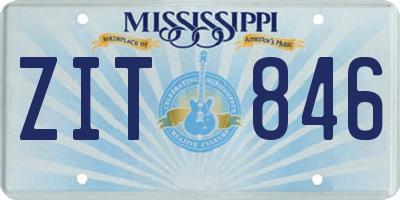 MS license plate ZIT846