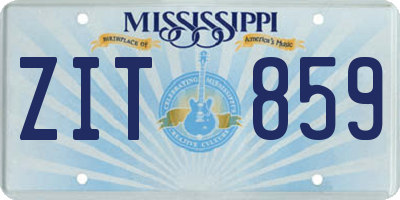 MS license plate ZIT859