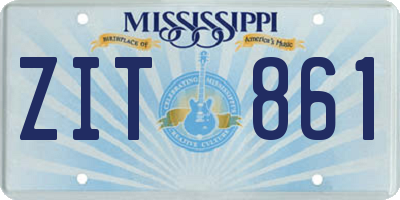 MS license plate ZIT861