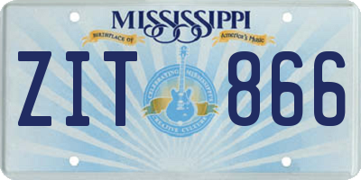 MS license plate ZIT866