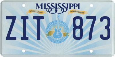 MS license plate ZIT873