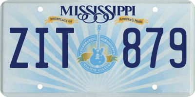 MS license plate ZIT879