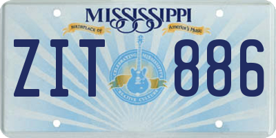 MS license plate ZIT886