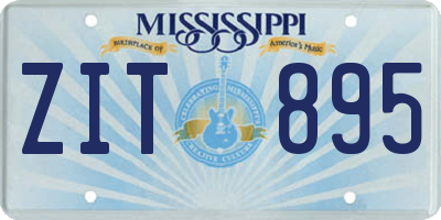 MS license plate ZIT895