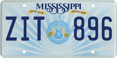 MS license plate ZIT896