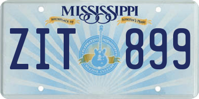 MS license plate ZIT899
