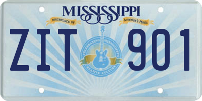 MS license plate ZIT901