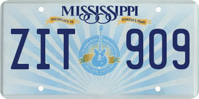 MS license plate ZIT909