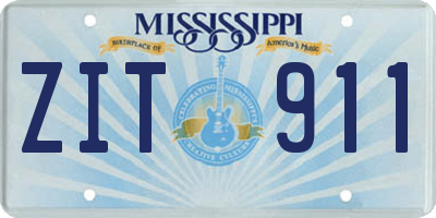 MS license plate ZIT911