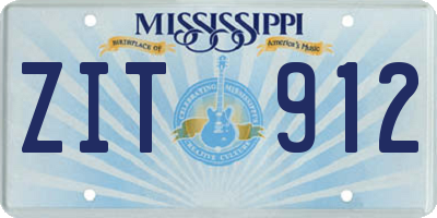 MS license plate ZIT912