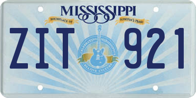 MS license plate ZIT921