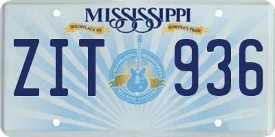 MS license plate ZIT936