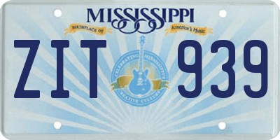 MS license plate ZIT939