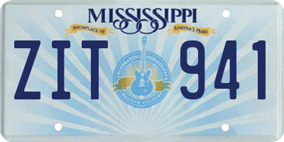MS license plate ZIT941