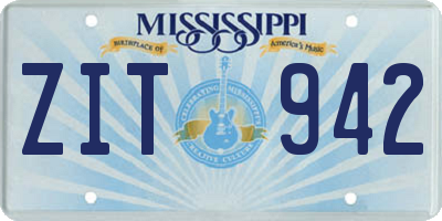 MS license plate ZIT942