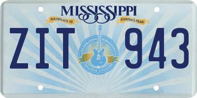 MS license plate ZIT943
