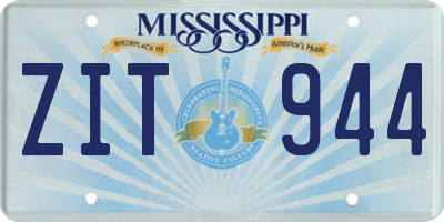 MS license plate ZIT944