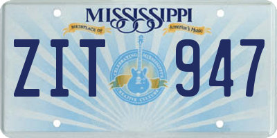 MS license plate ZIT947