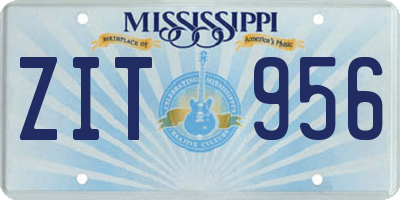 MS license plate ZIT956