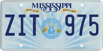 MS license plate ZIT975