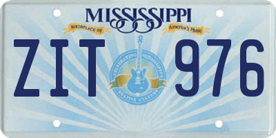 MS license plate ZIT976