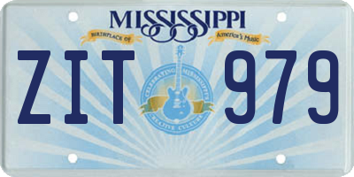 MS license plate ZIT979