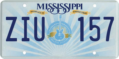 MS license plate ZIU157