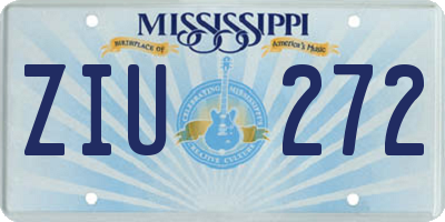 MS license plate ZIU272