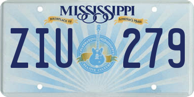 MS license plate ZIU279
