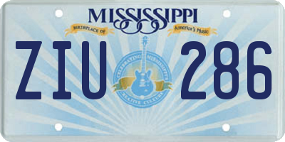 MS license plate ZIU286