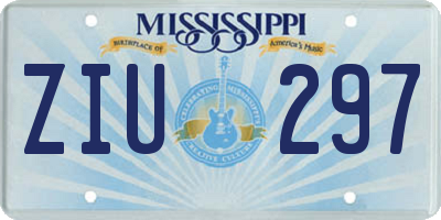 MS license plate ZIU297