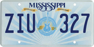 MS license plate ZIU327