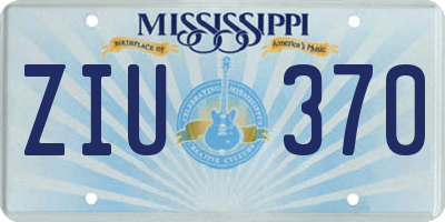 MS license plate ZIU370