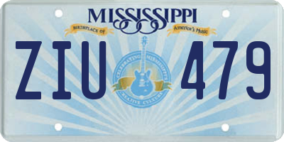 MS license plate ZIU479