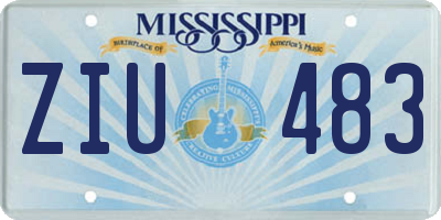 MS license plate ZIU483