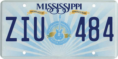 MS license plate ZIU484