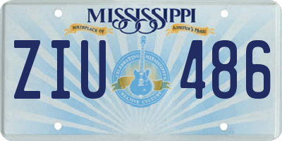 MS license plate ZIU486
