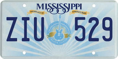 MS license plate ZIU529