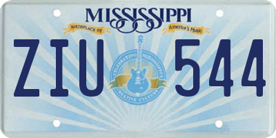 MS license plate ZIU544