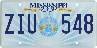 MS license plate ZIU548