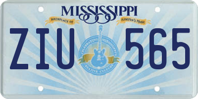 MS license plate ZIU565