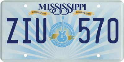 MS license plate ZIU570