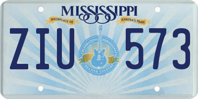MS license plate ZIU573