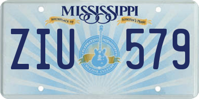 MS license plate ZIU579