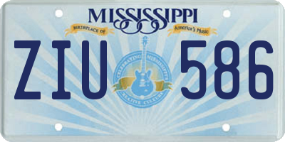 MS license plate ZIU586