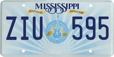 MS license plate ZIU595