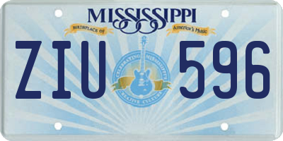 MS license plate ZIU596